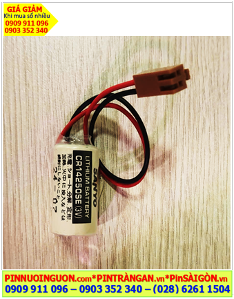 Sanyo CR14250SE (Zắc JAE-2holes); Pin nuôi nguồn Sanyo CR14250SE lithium 3v 1/2AA 850mAh chính hãng, Xuất xứ Nhật 